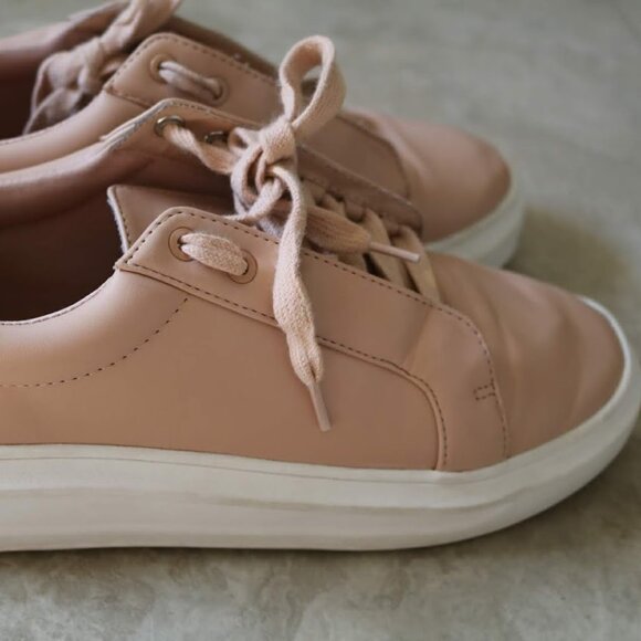 Just Fab JILL Faux Leather Chunky Sneaker - Blush Nude, Size 7.5 - Picture 8 of 16